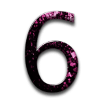 073139-pink-black-cherry-blossom-festival-icon-alphanumeric-number-6